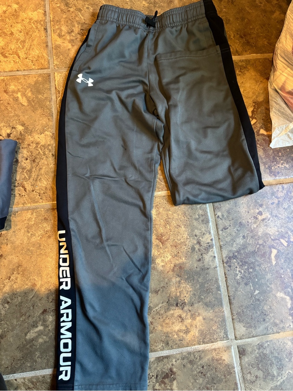 Under Armour Gray Joggers with Black Side Panels